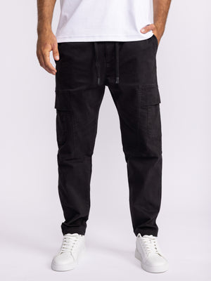 CARGO WOVEN PANTS Black / 48