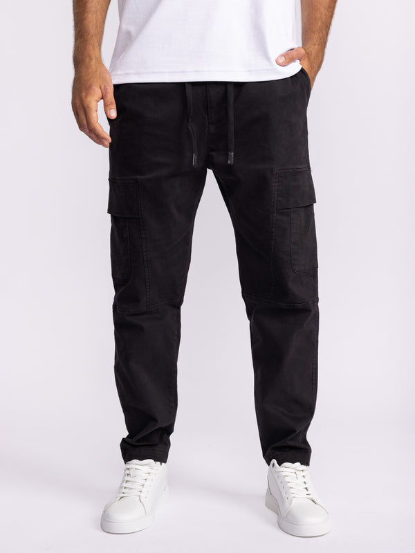 CARGO WOVEN PANTS Black / 48