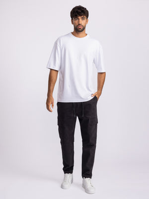CARGO WOVEN PANTS Black / 48