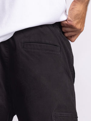 CARGO WOVEN PANTS Black / 48