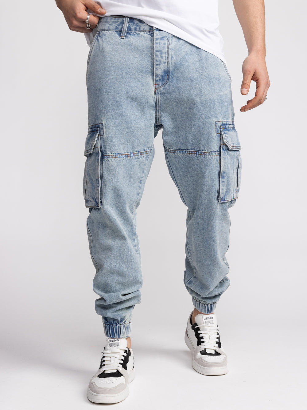 CARGO WOVEN PANTS Blue / 46