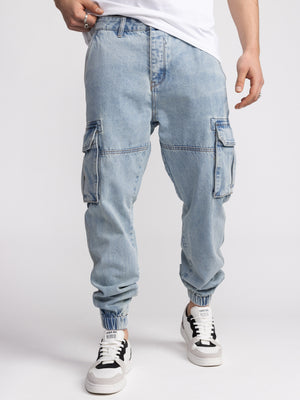 CARGO WOVEN PANTS Blue / 46