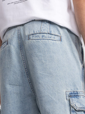 CARGO WOVEN PANTS Blue / 46