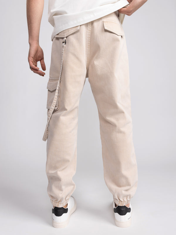 CARGO WOVEN PANTS Beige / 46