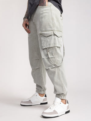 CARGO WOVEN PANTS Khaki / 46
