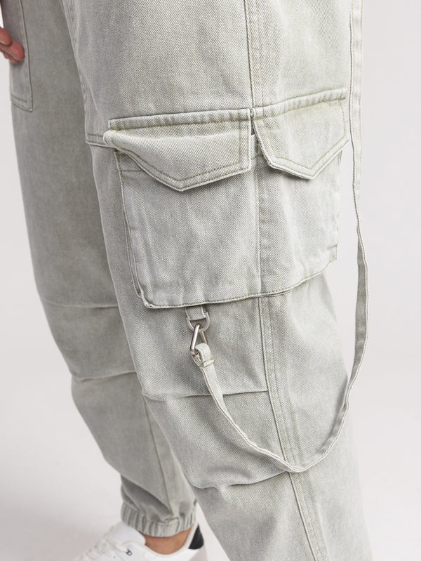 CARGO WOVEN PANTS Khaki / 46