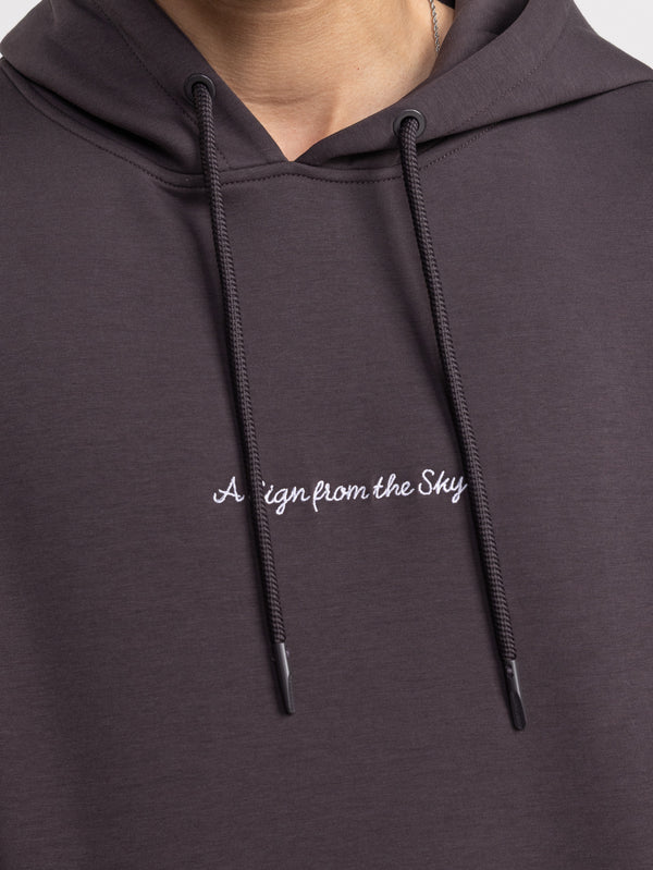 FASHION HOODIE Dark Smoky Purple / XXS