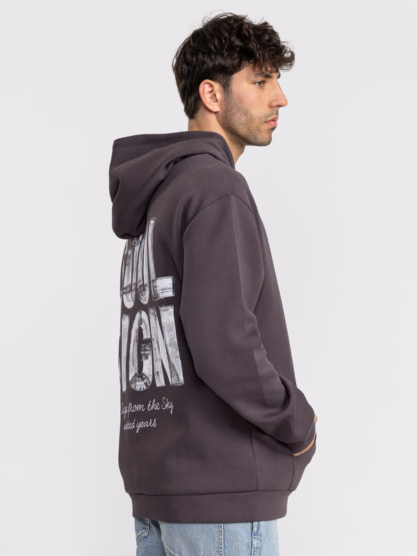 FASHION HOODIE Dark Smoky Purple / XXS