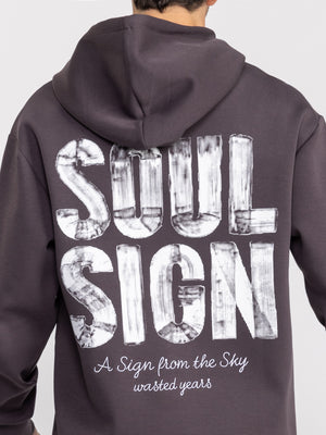 FASHION HOODIE Dark Smoky Purple / XXS