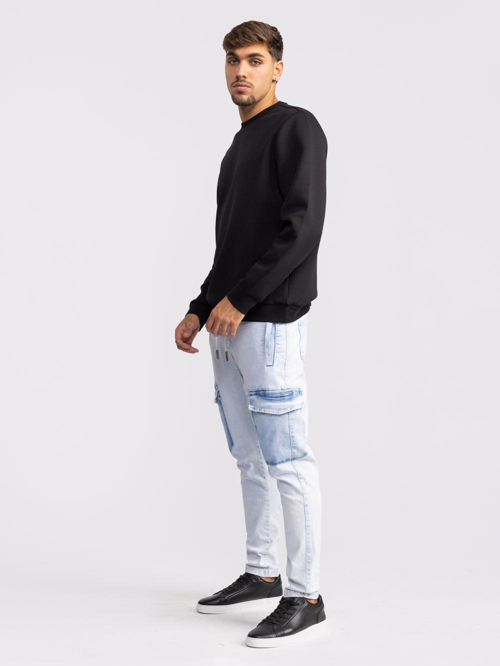 CARGO WOVEN PANTS Light Blue / 48