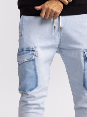 CARGO WOVEN PANTS Light Blue / 48