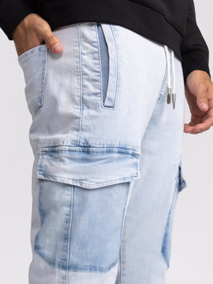CARGO WOVEN PANTS Light Blue / 48