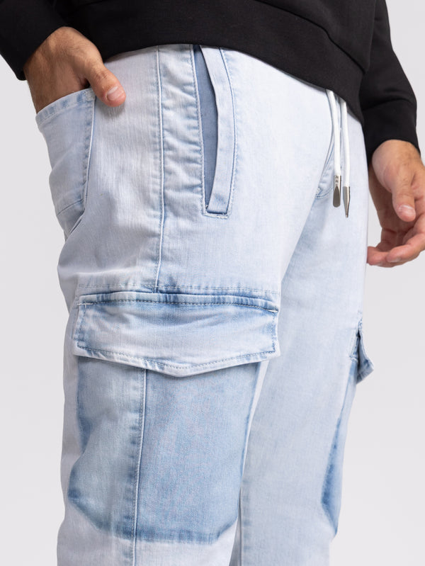 CARGO WOVEN PANTS Light Blue / 48