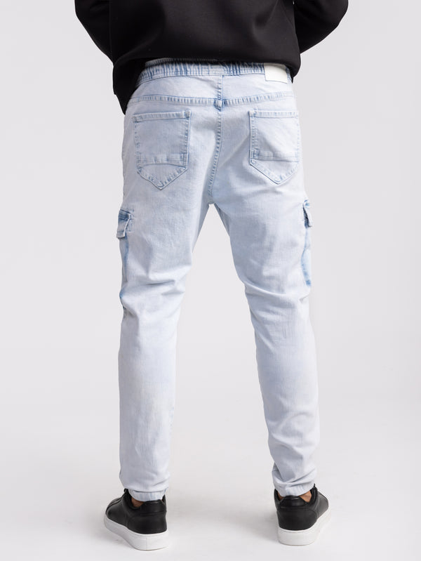 CARGO WOVEN PANTS Light Blue / 48
