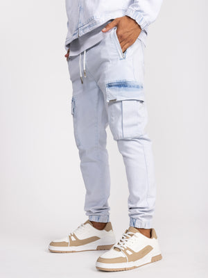 CARGO WOVEN PANTS Light Blue / 48