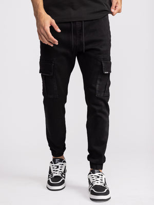 CARGO WOVEN PANTS Black / 48