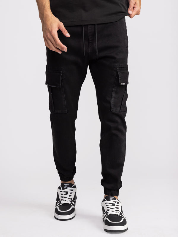 CARGO WOVEN PANTS Black / 48