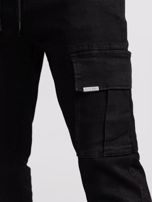 CARGO WOVEN PANTS Black / 48