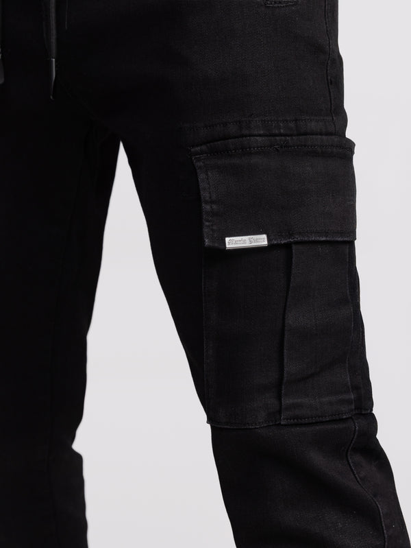 CARGO WOVEN PANTS Black / 48