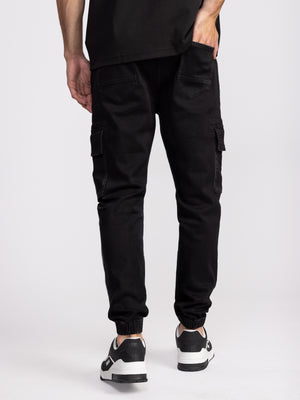 CARGO WOVEN PANTS Black / 48