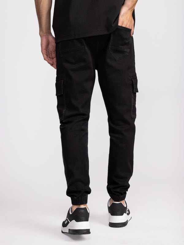 CARGO WOVEN PANTS Black / 48