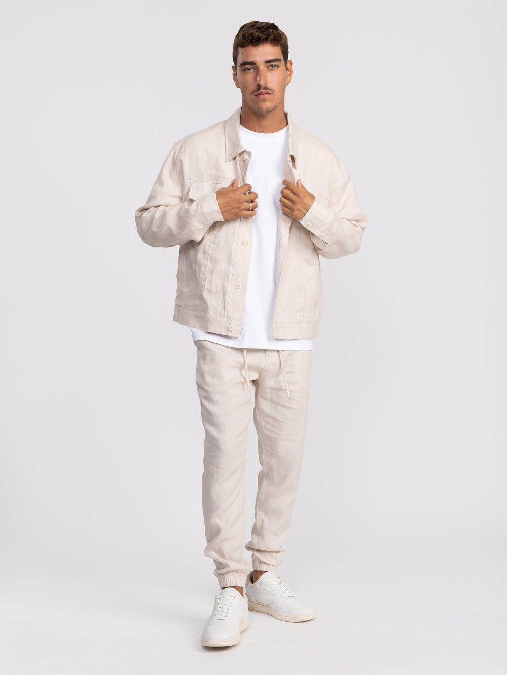 WOVEN PANTS Stone / 46