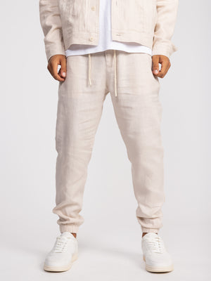 WOVEN PANTS Stone / 46
