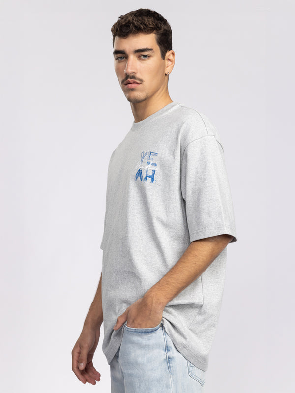T-SHIRT OVER SIZE Grey Melange / XXS