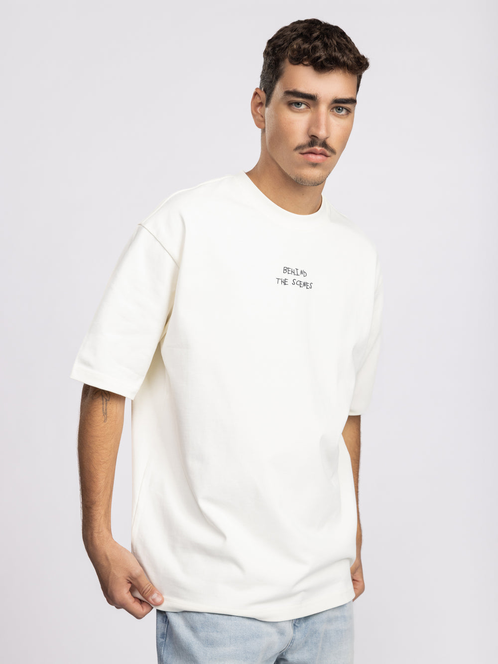 T-SHIRT OVER SIZE Cream / XXS
