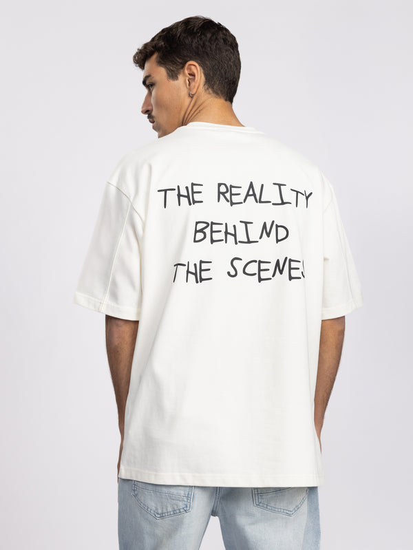 T-SHIRT OVER SIZE Cream / XXS