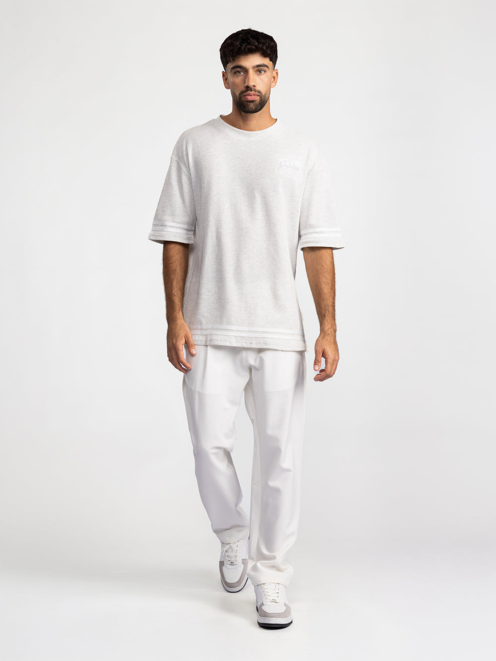 T-SHIRT OVER SIZE Grey Melange / XXS