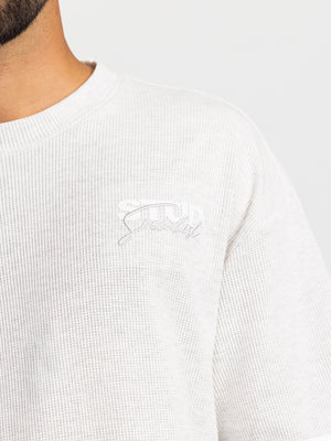T-SHIRT OVER SIZE Grey Melange / XXS