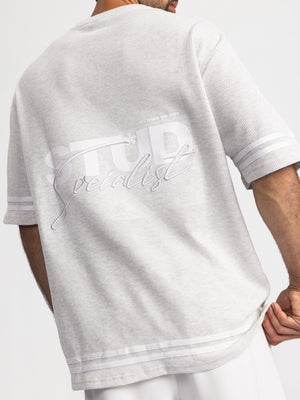 T-SHIRT OVER SIZE Grey Melange / XXS