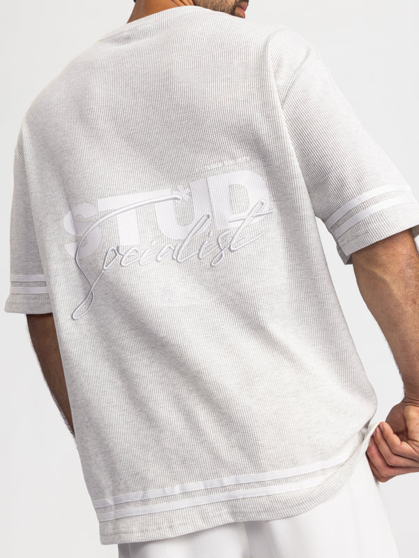 T-SHIRT OVER SIZE Grey Melange / XXS