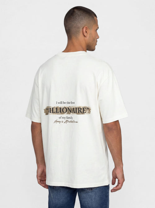 T-SHIRT OVER SIZE Cream / XXS