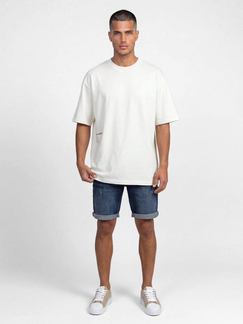 T-SHIRT OVER SIZE Cream / XXS