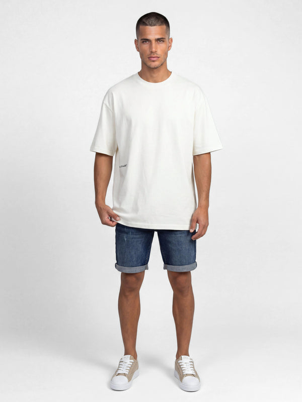 T-SHIRT OVER SIZE Cream / XXS