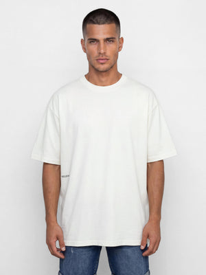 T-SHIRT OVER SIZE Cream / XXS