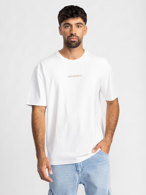 T-SHIRT OVER SIZE Cream / XXS