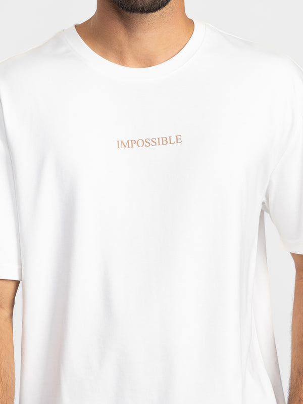 T-SHIRT OVER SIZE Cream / XXS
