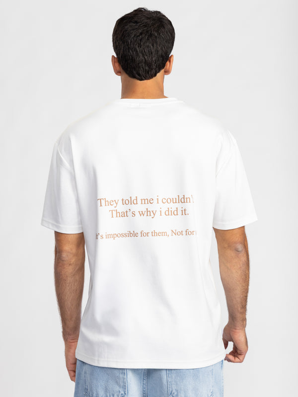 T-SHIRT OVER SIZE Cream / XXS