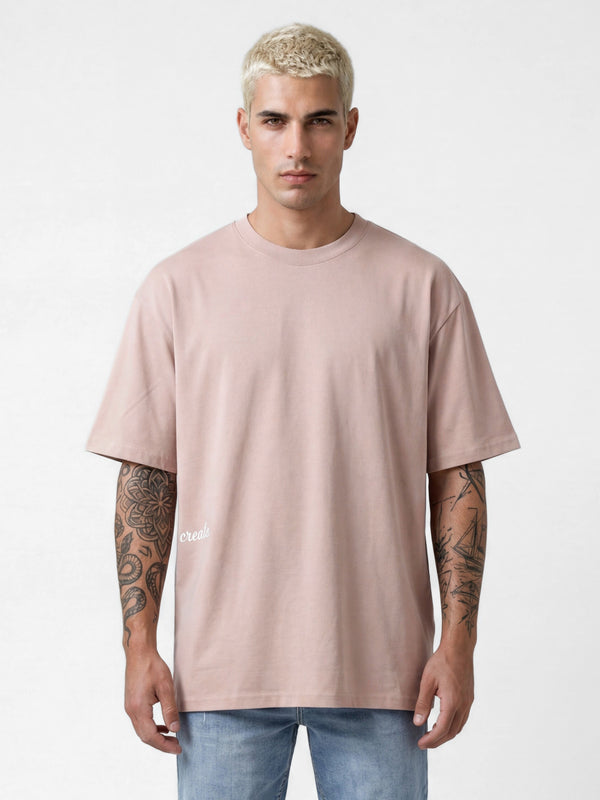 T-SHIRT OVER SIZE Smoky Pink / XXS