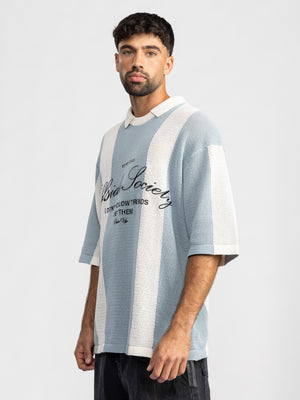 FASHION T-SHIRT Blue-White Stripe / XXS