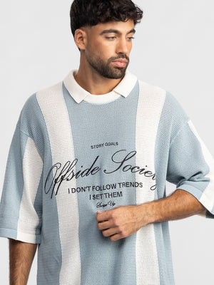 FASHION T-SHIRT Blue-White Stripe / XXS