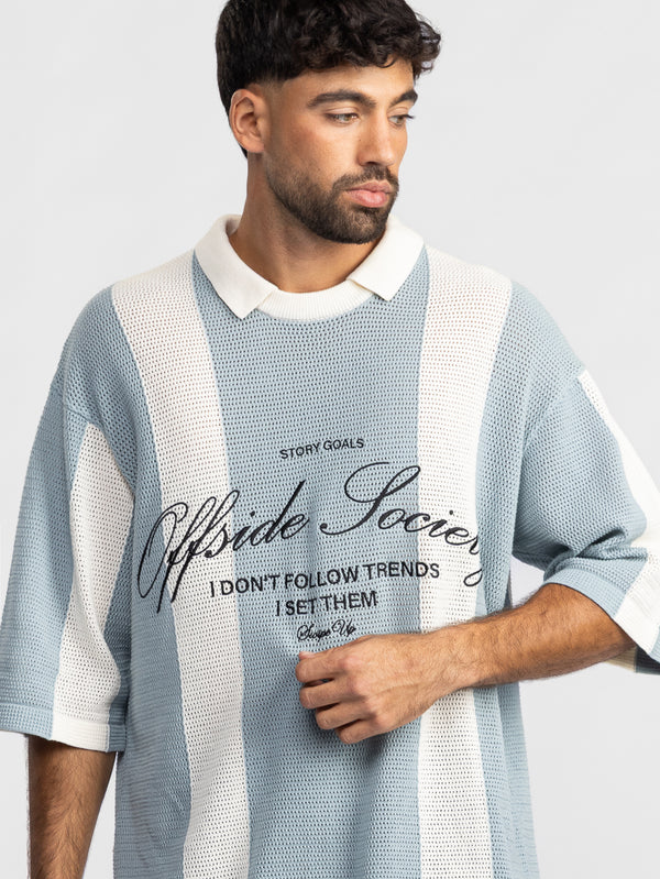 FASHION T-SHIRT Blue-White Stripe / XXS