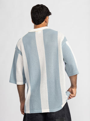 FASHION T-SHIRT Blue-White Stripe / XXS