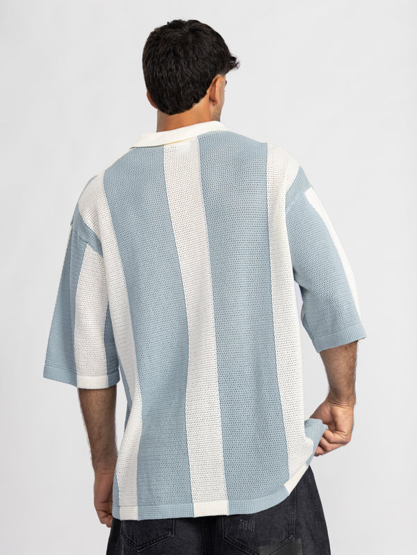 FASHION T-SHIRT Blue-White Stripe / XXS