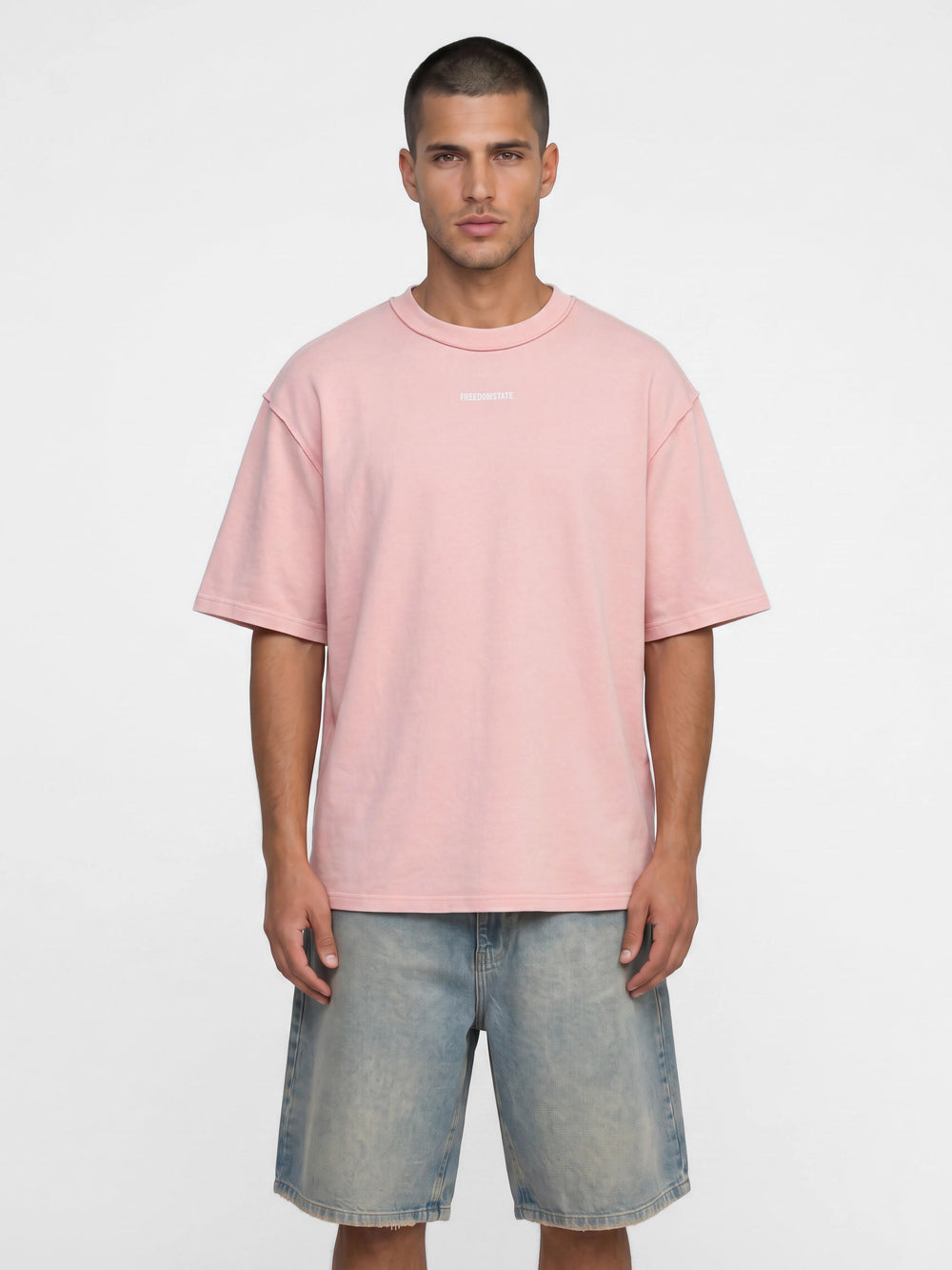 T-SHIRT OVER SIZE Peach / XXS