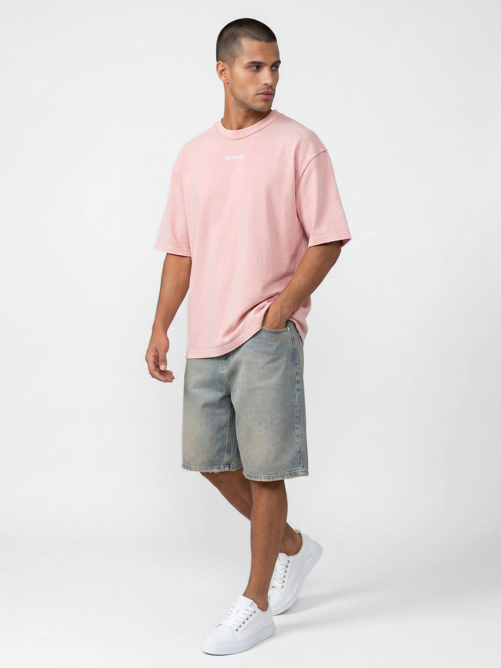 T-SHIRT OVER SIZE Peach / XXS