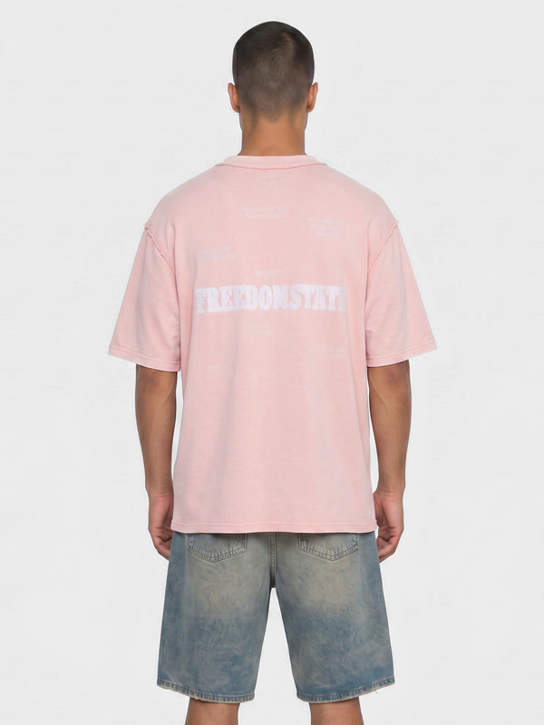 T-SHIRT OVER SIZE Peach / XXS